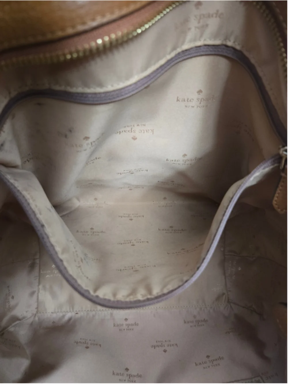 Women's Kate Spade Leather Large Tote Bag in Brown